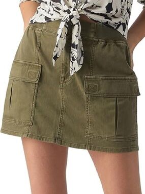 Sanctuary Olive Utility Cargo Mini Skirt